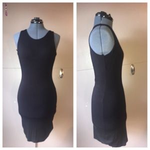 Guess Body Con Open Black Dress